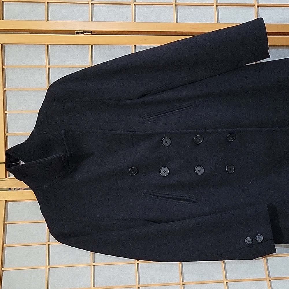J. Crew black double breasted wool and thinsulate peacoat - Picture 2 of 13